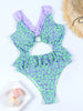 GiGiBikini Ruffle Swimwear New Swimsuit Floral Printed Bathing Suit Bandage One-Piece Suit 2024 New Thongs Beachwear Summer Bodysuit