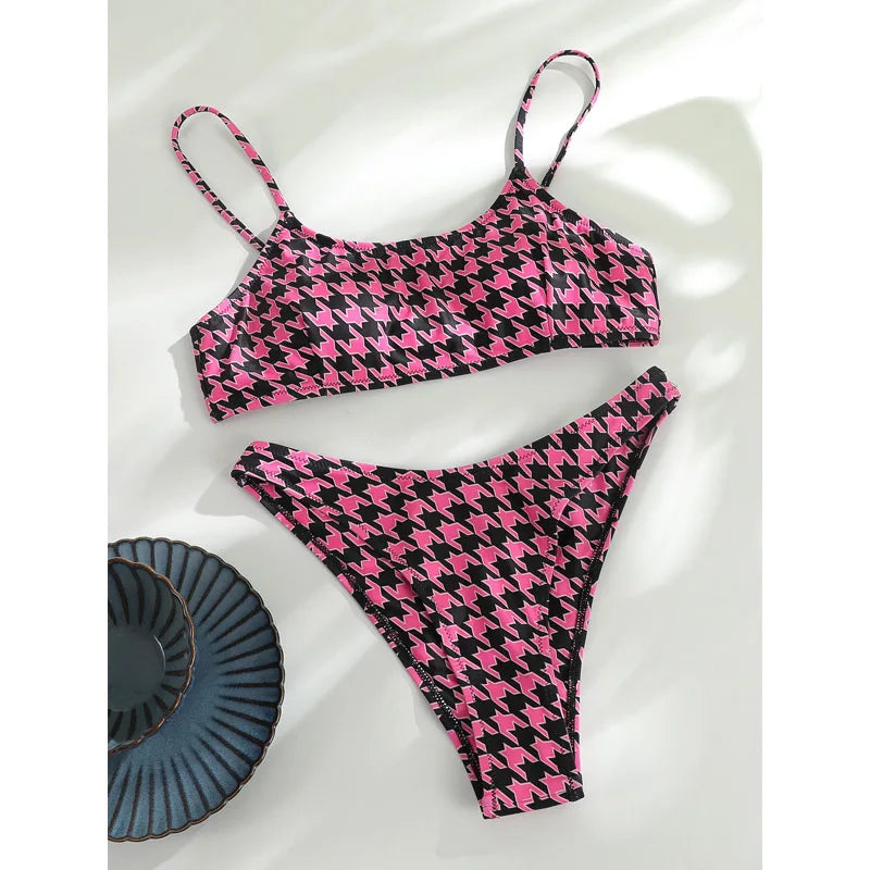 String Bikini 2023 Sexy Swimsuit Print Swimwear Women Summer Bikini Set Two Piece Suits Micro Thong New Biquini Beach Wear