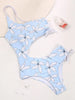 High Cut Swimwear Half Sleeve One Piece Swimsuits Women Monokini Bodysuits Sexy Beachwear Hollow Out Bathers Bathing Suit