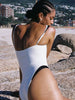 GiGiBikini Women Swimsuits Sexy One Piece Suit Patchwear Swimsuit High Cut Bathsuit Solid Color Swimwear New Beachwear 2024 Bodysuit