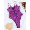 GiGiBikini Hollow Out Swimsuit Women Swimwear Sexy One Piece Suits Solid Color Beachwear 2024 New Bathing Suit Bandage Bodysuit