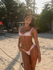 Solid Color Swimsuit Women Swimwear Beach Wrap Bandage Bikinis 2024 Three Piece Suit Sexy Bikini Set Summer Sarong Micro Biquini