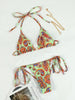 Bandage Swimwear Floral Print Bikinis Micro Thong Halter Swimsuit Women 2023 New Bikini Set Summer Beach Wear Mujer Sexy Biquini