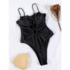 GiGiBikini Hollow Out Swimsuit Women Swimwear Sexy One Piece Suits Solid Color Beachwear 2024 New Bathing Suit Bandage Bodysuit